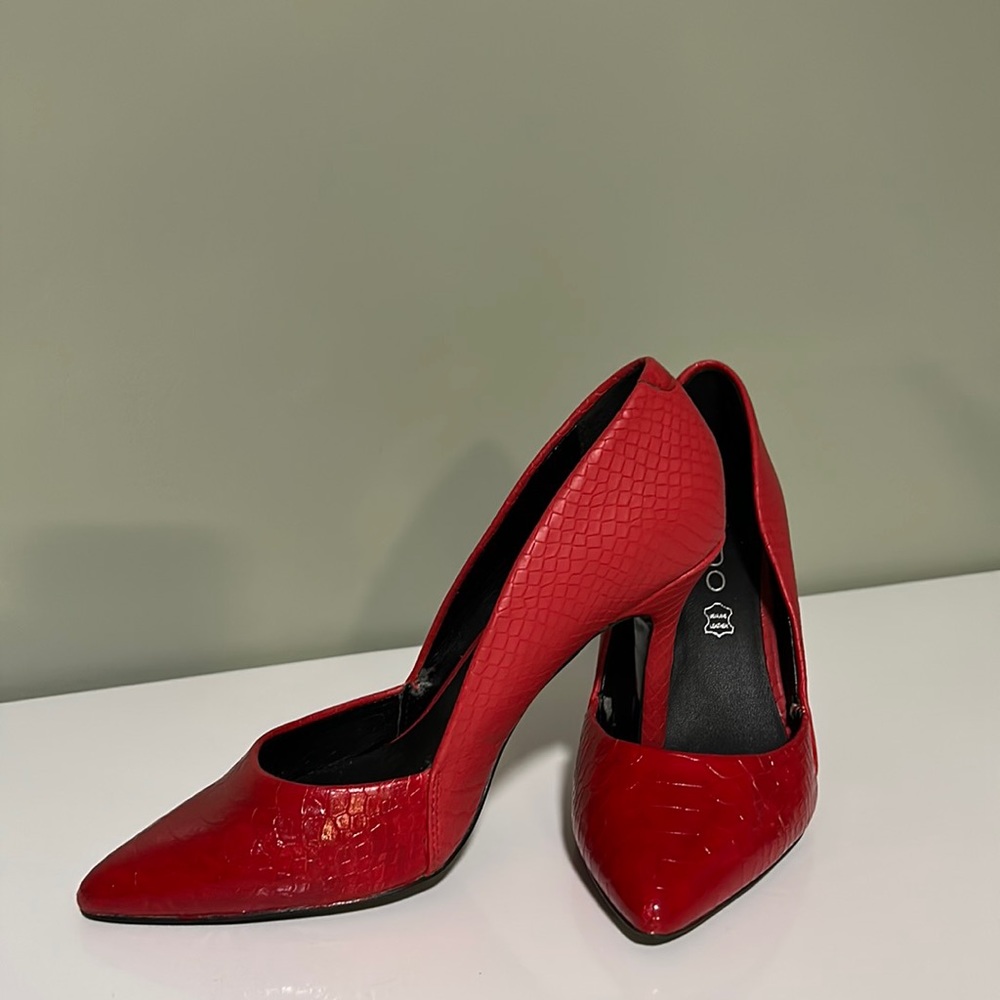 Red Aldo heels  OBO